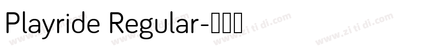 Playride Regular字体转换